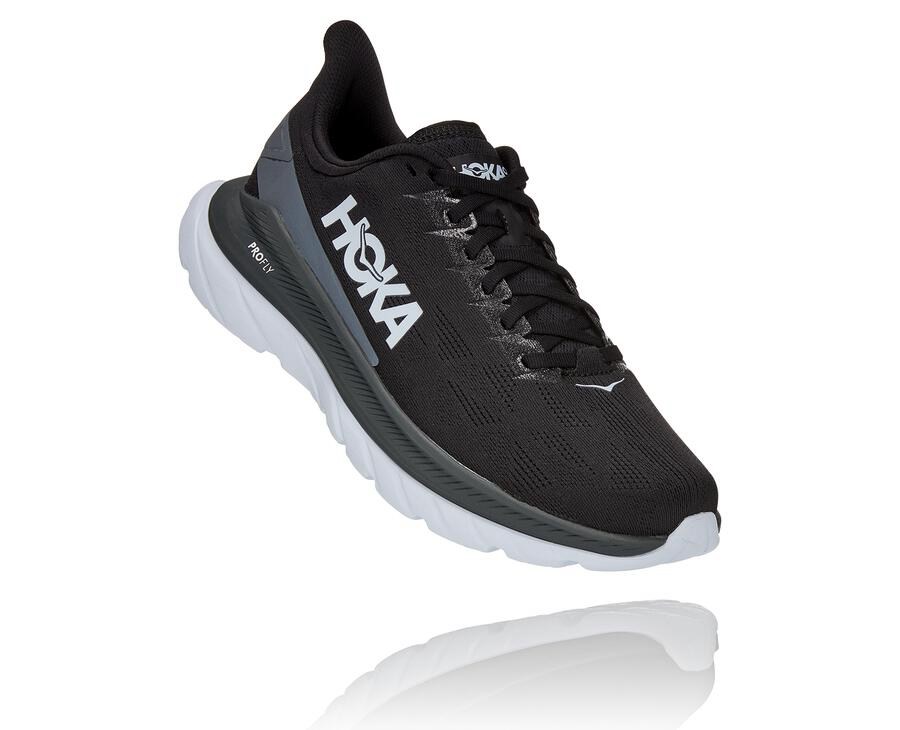 Chaussure Running Hoka One One Mach 4 Homme - Noir/Blanche - FPB-578124